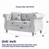 58.8" Velvet Chesterfield 2-Seater Sofa, Tufted Couch with Rolled Arms & Nailhead Trim for Living Room - 4 of 4