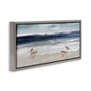 Stupell Industries Sandpipers Grazing Sea Shore Floating Frame Canvas Art - 2 of 4