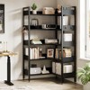 Convertible Corner Bookshelf 5-Tier, Industrial L-Shaped Bookcase with Storage Shelves for Home Office - 4 of 4