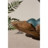 Round Recycled Teakwood Compote – 6" Tall Decorative Bowl by Kalalou - 2 of 3