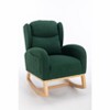 Racxily Teddy Fabric Rocking Chair, Upholstered Glider Rocker Chairs With Packet&Wood Legs, Soft Back Accent Armchair with Rubber Wood Legs - 4 of 4