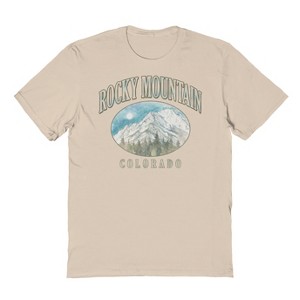 Rerun Island Men's Rocky Mountains Colorado Short Sleeve Graphic Cotton T-shirt - 1 of 1