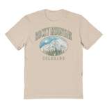 Rerun Island Men's Rocky Mountains Colorado Short Sleeve Graphic Cotton T-shirt