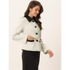 INSPIRE CHIC Women's Work Office Contrast Collar Single Breasted Winter Coat - 3 of 4