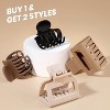 Matte Hair Clips for Women and Girls - Rectangle and Double Row Small Claw Clips for Thin/Medium Fine Hair - 3 of 4