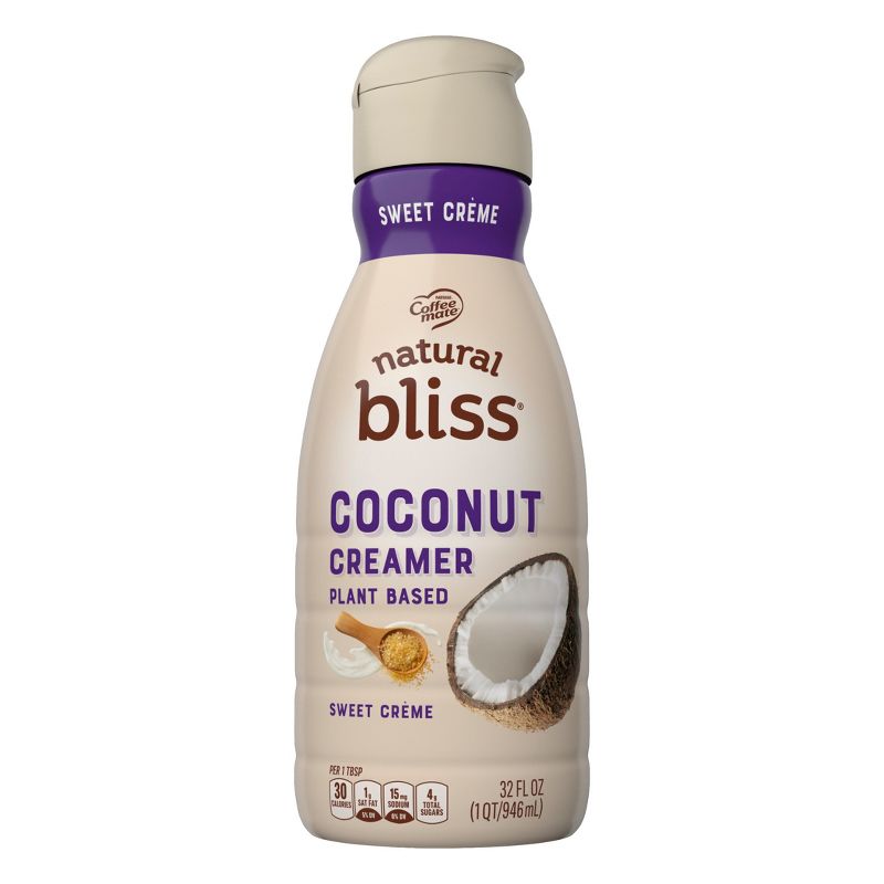 Coffee mate Natural Bliss Plant Based Sweet Creme Coconutmilk Creamer - 1qt, 1 of 10