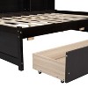 CAVINAS Full Size Bed Modern Pine Bed Frame with 2 Drawers and Side Storage Bookcases for Bedroom - 4 of 4