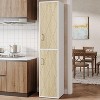 Tribesigns 75.39-Inch Tall Wood Storage Cabinet with 2 Doors and 6 Shelves for Living Room, Bedroom - 2 of 4