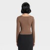 Women's Slim Fit Long Sleeve Corset Top - A New Day™ - 2 of 4