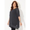 Catherines Women's Plus Size Embellished Duster - 4 of 4