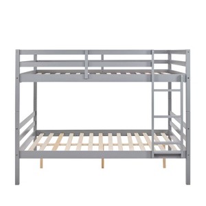 AZL1 Life Concept Beds Full over Full Bunk Bed with Ladder High Guardrails and Durable Construction for Kids Room, Gray, 78.35"*59.06"*61.81" - 1 of 4