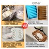 Aoibox Ceramic Soap Dish for Shower, Bar Cleaner Dish for Bathroom Kitchen Sink, Soap Saver Tray for Sponge or Shampoo, Easy to Clean - 4 of 4