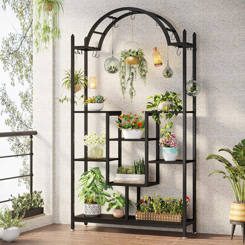 Tribesigns 74.8'' Arched Indoor Plant Stand, 2 of 6