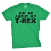 Mens Ask Me About My Trex T Shirt Funny Cool Dinosaur Flip Graphic Novelty Tees - Crazy Dog Men's T Shirt - 2 of 4
