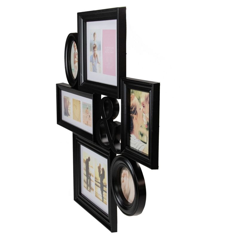 Northlight 27" Black Ampersand Multi-Sized Photo Collage Picture Frame, 3 of 5