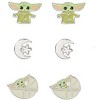 Star Wars The Mandalorian Baby Grogu 6 Pack Costume Jewelry Stud Earrings Set - 3 of 4