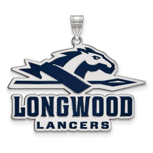 Black Bow Jewelry Sterling Silver Longwood Lancers NCAA Extra Large Pendant - 1 of 3