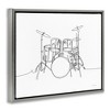 Stupell Industries Drum Kit Musician Line Doodle Floating Frame Canvas Art - 2 of 4