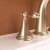 PAGED Bathroom Sink Faucet 2 Handle Widespread Sink Faucet with Pop Up Drain and 2 Water Supply Lines, Faucet for Bathroom Sink - 3 of 4
