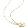 EVERLY JEWELRY | Yellow Plated Sterling Silver 1/10ct White Topaz White Enamel Plated Flower Pendant with Chain, 17 inc - 4 of 4