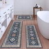 DOMETOUR Farmhouse Kitchen Rugs 3 Piece Set,Non Slip Machine Washable Kitchen Mats,Boho Vintage Kitchen Carpet - 2 of 4