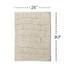 Knightsbridge Stylish And Comfortable All Season Traditional New Tile Design Cotton Bath Rug 20" X 30" Ivory - 3 of 4