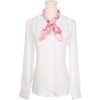 INSPIRE CHIC Women's Floral Printed Cotton Blended  Small Square Scarves 1Pc - 2 of 4