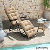 Outsunny Patio Lounge Chair Cushion, Tufted Thick Outdoor Chaise Lounge Cushion with Ties for Lawn Pool Deck, 74.8" x 22" x 4" - 3 of 4