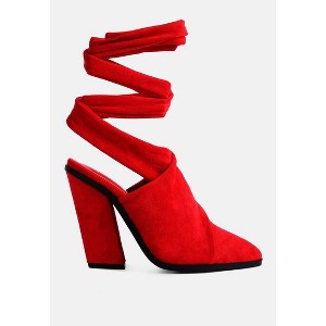 Mama Fav Lace Up Block Heel Women Mules - 1 of 4