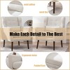 KWPZQEB Mid-Century Accent Chair, Modern Upholstered Armchair with Pillow & Wood Legs, Comfy Reading Chair for Living Room, Bedroom - 4 of 4