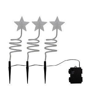 Lumabase 3ct Battery Operated Spiral Star Yard Lights - 1 of 3