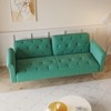 Aukfa 69.7" Futon Convertible Folding Bed Couches with 3 Adjustable Backrests, Sleeper Sectional Sofa with Throw Pillow, for Living Room Apartment - 2 of 4