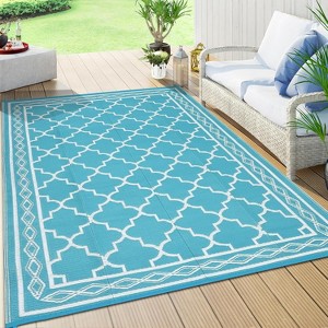 Acekool Outdoor Rug, Waterproof Reversible Easy Care Patio Mat, Lightweight Portable Carpet for RV, Camping, Deck, Balcony - 1 of 4