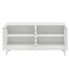 JOYRACER 59" Modern Sideboard Buffet Cabinet with Adjustable Shelves, Storage Cabinet w/ Wavy Pattern Four Doors, Coffee Bar Cabinet for Living Room - 3 of 4