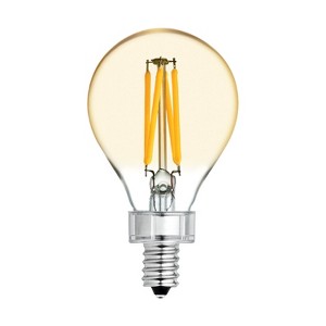 GE 2pk 4W 40W Equivalent LED Ceiling Fan Light Bulbs Amber Glass Warm Candle Light - 1 of 3