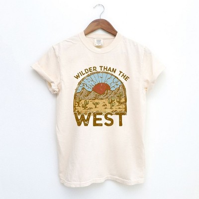 Simply Sage Market Women's Wilder Than The West Short Sleeve Garment Dyed Tee