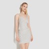 Women's High-Rise Mesh Mini Skirt - Wild Fable™ Off-White Polka Dots - 3 of 3