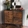 Tangkula Storage Cabinet with 3 Drawers and Door Cabinet Industrial Wood Accent Cabinet with Adjustable Shelf - 3 of 4