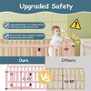 APRILSOUL Floor Bed for Kids, Solid Wood Toddler Bed Frame with Convertible Door and Safety Fence - 2 of 4