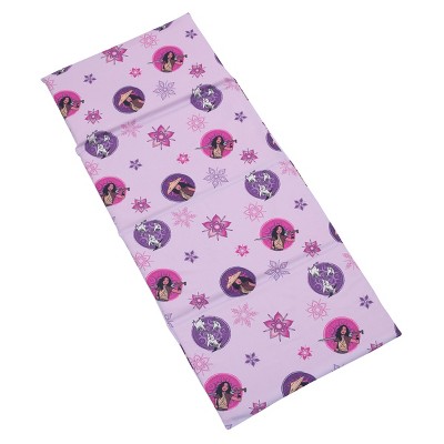 Disney Raya and the Last Dragon Mythic Pop with Ongis Lavender, Purple, and Magenta Flowers Preschool Nap Pad Sheet