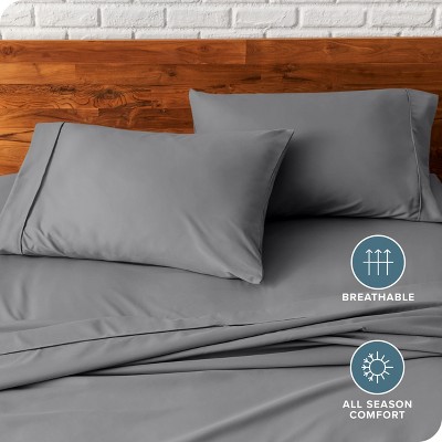Gray Ultra-Soft Microfiber Standard Pillowcase Set