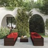 vidaXL Garden Lounge Set Brown - 2 of 4