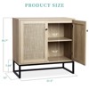 Nasitip Sideboard Buffet Cabinet with 2 Rattan Doors, Farmhouse Console Table with Storage, Entryway Accent Table for Living Room, Dining Room - 3 of 4