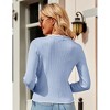 Coolmee Women's Cropped Cardigan Knit Shrugs for Dresses Tops V Neck Button Down Cardigans Sweaters - 2 of 4