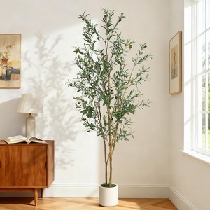 Artificial Olive Tree -Perfect Fake Plant for Yard, Patio, Home, Office (Indoor & Outdoor Arrangement Decor) - 1 of 4