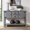 48'' Solid Wood Sideboard Console Table with 2 Drawers and Cabinets and Bottom Shelf - 2 of 4