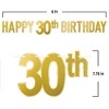 Beistle Gold Foil Happy "30th" Birthday Streamer, 7¾" x 5', Pack of 2 - 2 of 4