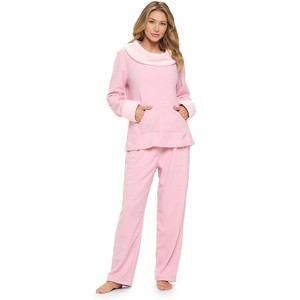Casual Nights Fleece Pajama Set for Women, Soft Winter Pajamas with Pockets Lounge Set - 1 of 4