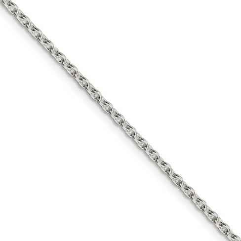 Black Bow Jewelry 2.25mm Sterling Silver Classic Solid Cable Chain Necklace - image 1 of 4