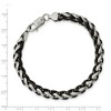 Black Bow Jewelry Men's 7mm Stainless Steel & Black Plated Spiga Chain Bracelet, 8.25 In - image 4 of 4